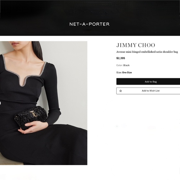 Jimmy Choo Black Crystal Fringe Varenne Shoulder Bag New in Box with Tags - Picture 15 of 16